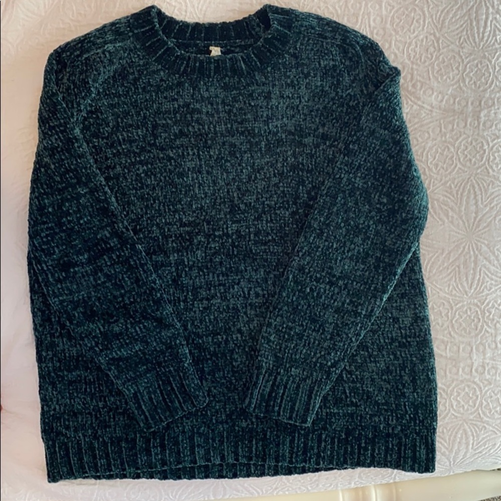 Green Chenille Sweater